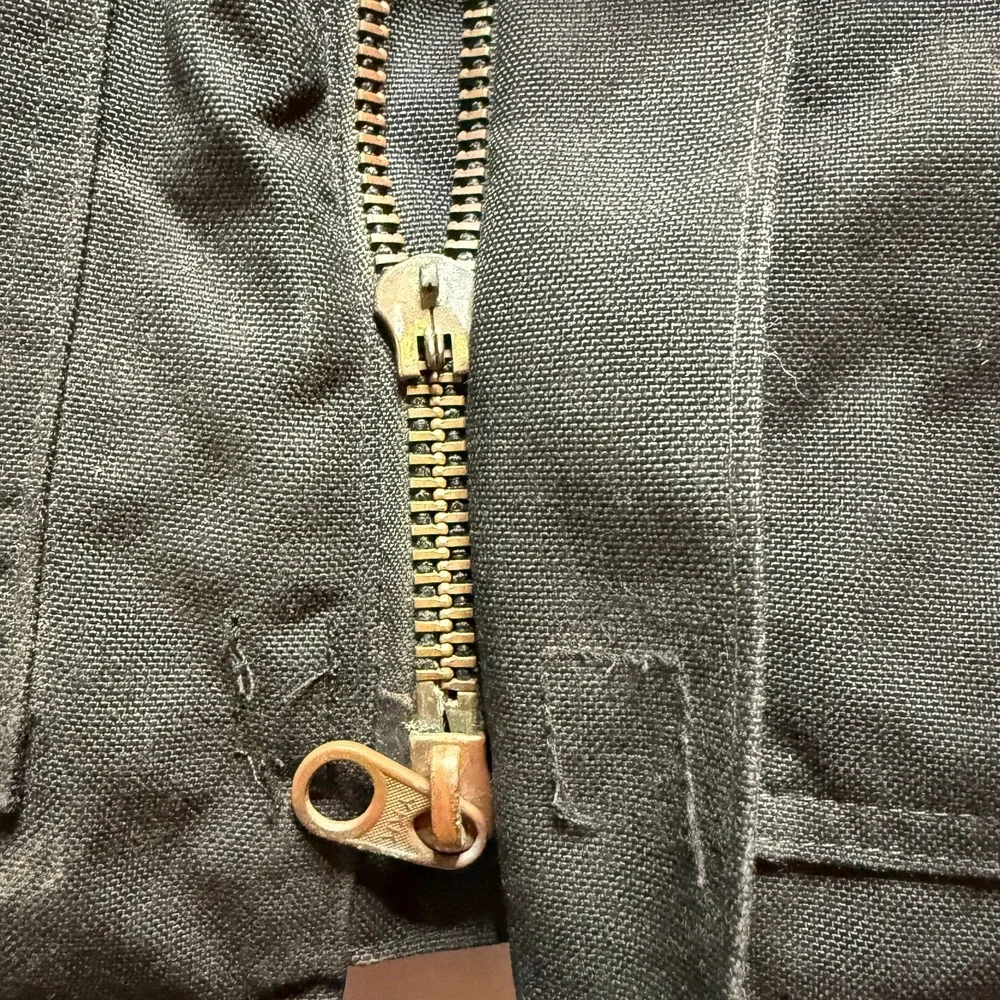 Carhartt Jacket‎ Mens Large Black C55 Arctic Yukon Work Thrashed Broken Zip - Picture 8 of 8